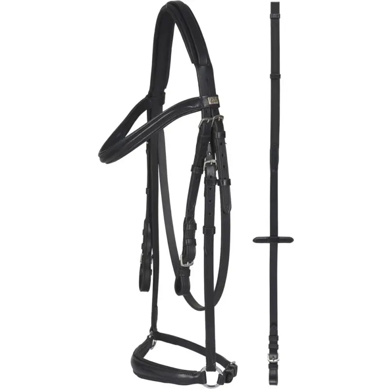 Aktuell Horse Guard Trensenzaum mit hannoveranischem Reithalfter CHEVAL schwarz