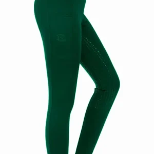 Beliebt Winterreitleggings All-Season recycelt mit Silikonvollbesatz für Kinder, Rain Forest