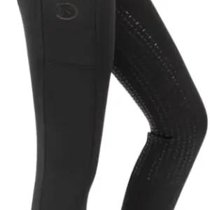Winterreitleggings All-Season recycelt mit Silikonvollbesatz für Kinder, Black Solange Der Vorrat Reicht
