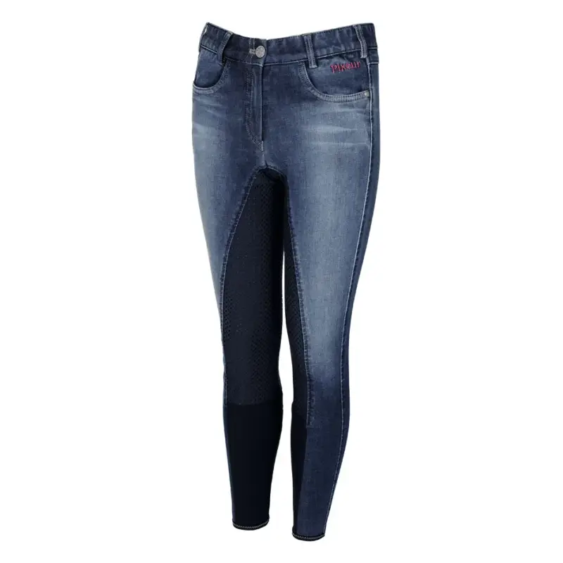 Kostenloser Versand Reithose Kinder Kalotta Grip Jeans, Vollbesatz, Full-Grip