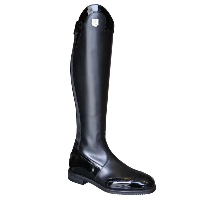 Beliebt Reitstiefel Damen Marilyn Lack, Lederreitstiefel, Schwarz