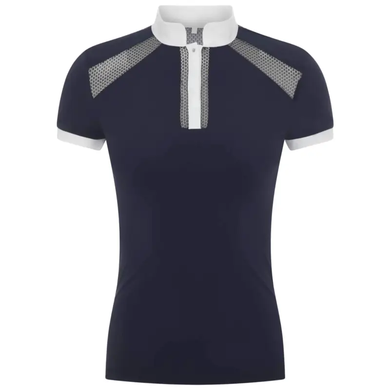 Turniershirt Damen Camille Show Shirt, kurzarm, Mesh Neu Im Sortiment