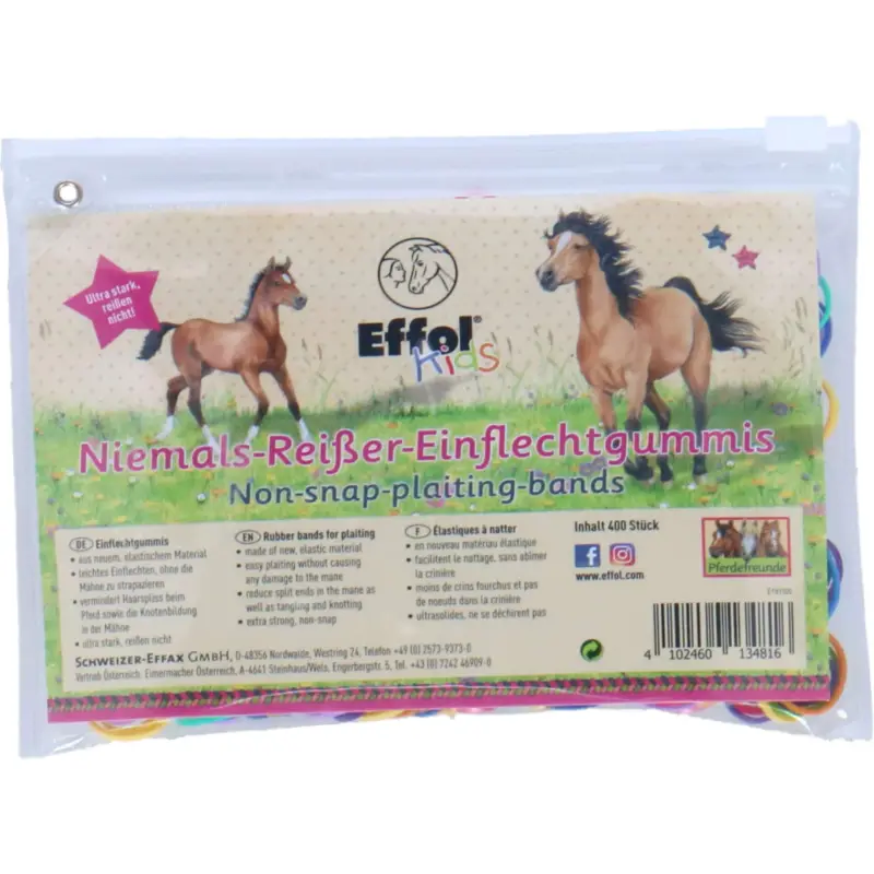 Expressversand Effol Einflechtgummis Regenbogen