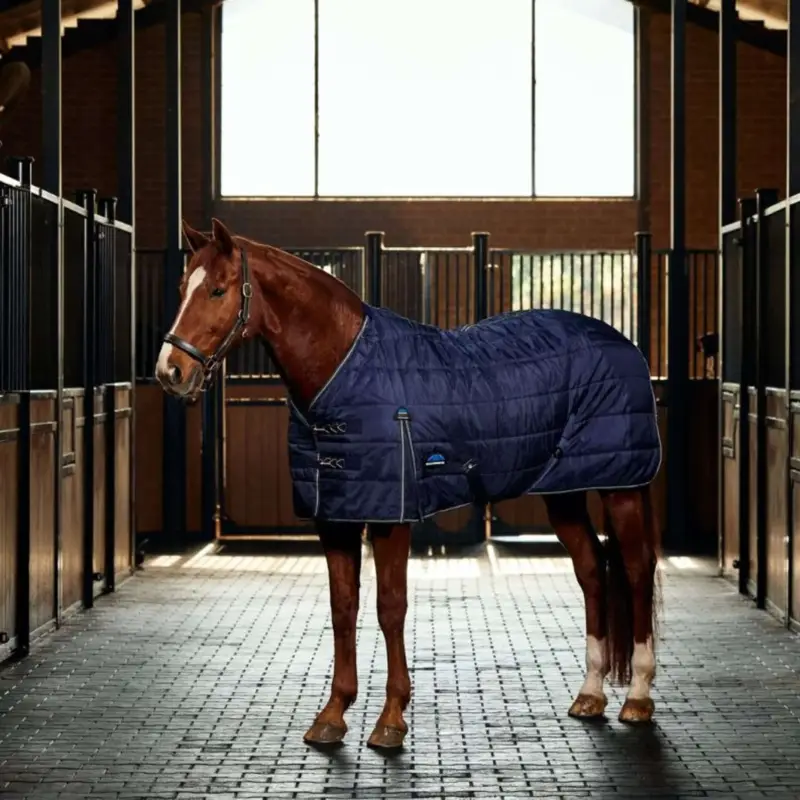 Saisonangebot WeatherBeeta Stalldecke ComFiTec PP Channel Quilt Detach-A-Neck 220g Navy/Kohle