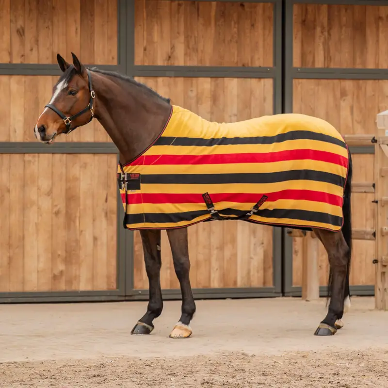 Markenware Velder Horsewear Deluxe Fleece Cooler Rug Schwarz/Gelb