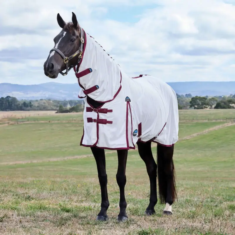 WeatherBeeta Fliegendecke ComFiTec Essential Combo Weiß/Burgundy Sonderaktion