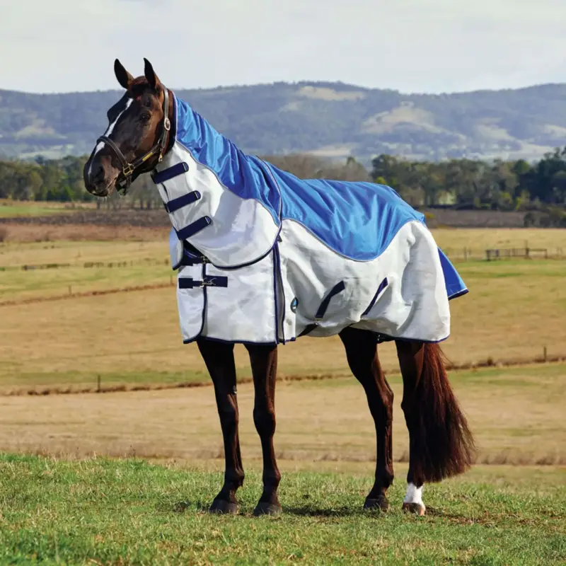 WeatherBeeta ComFiTec Duo Shield Deatch-A-Neck Blau/Silber/Navy Preisreduziert