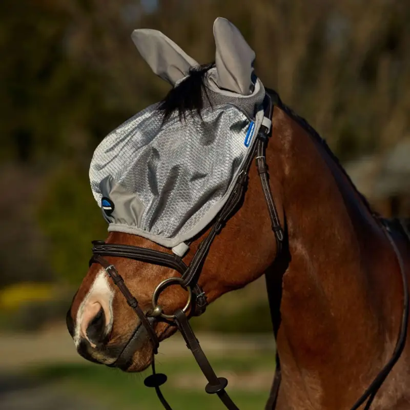 WeatherBeeta Fliegenmaske ComFiTec Hexi Ride On Fly mit Ohren Silber Angebot