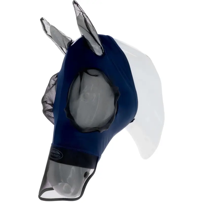 Jetzt Kaufen WeatherBeeta Fliegenmaske ComFiTec Luxe Bug Eye Saver mit Ohren und Nase Navy/Schwarz
