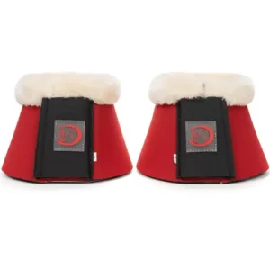 2er Set Hufglocken mit Schafwollimitat, 13mm, Red Knallerangebot