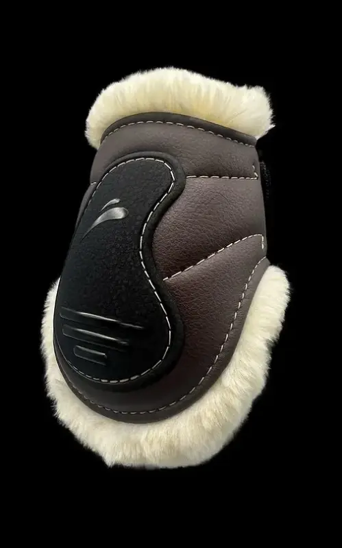 Preisreduziert 2er Set Streichkappen Glam Fluffy, Brown Velcro