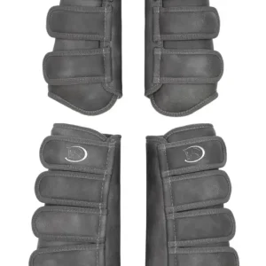 4er Set Dressurgamaschen Silver Design m. Kunstfell, Antracite Angebot