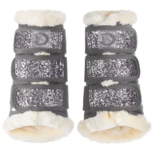 Kostenloser Rückversand 2er Set Softgamaschen 1680D Glitter Design, Dark Grey