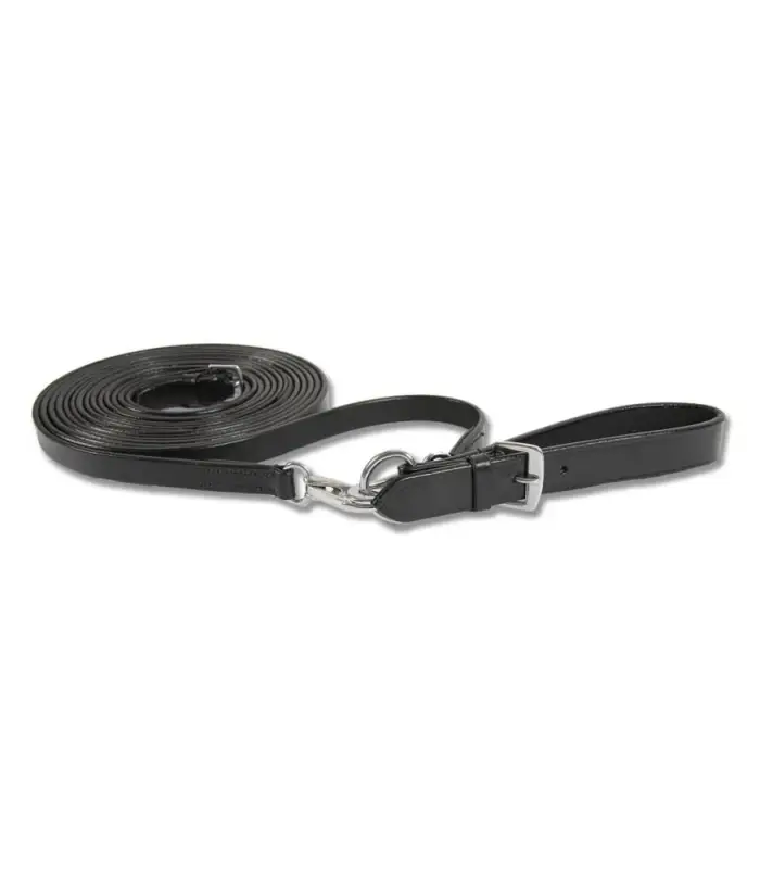 Schlaufzügel Leder 15mm, Schwarz Super-Preis
