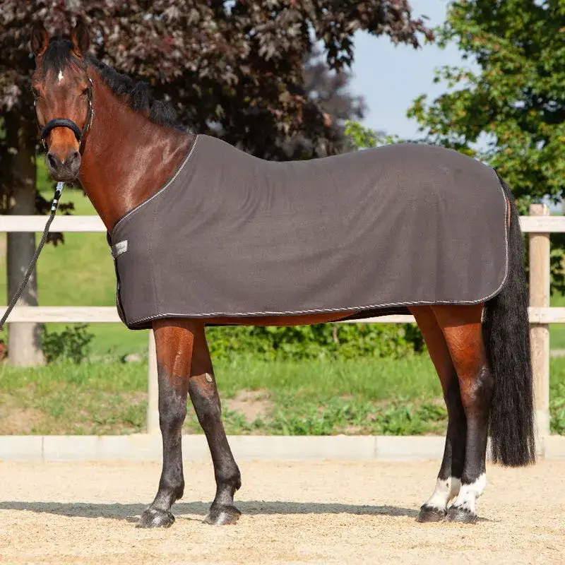 Neuheit Fleece-Abschwitzdecke Ecoline, Marine-Braun-Grün