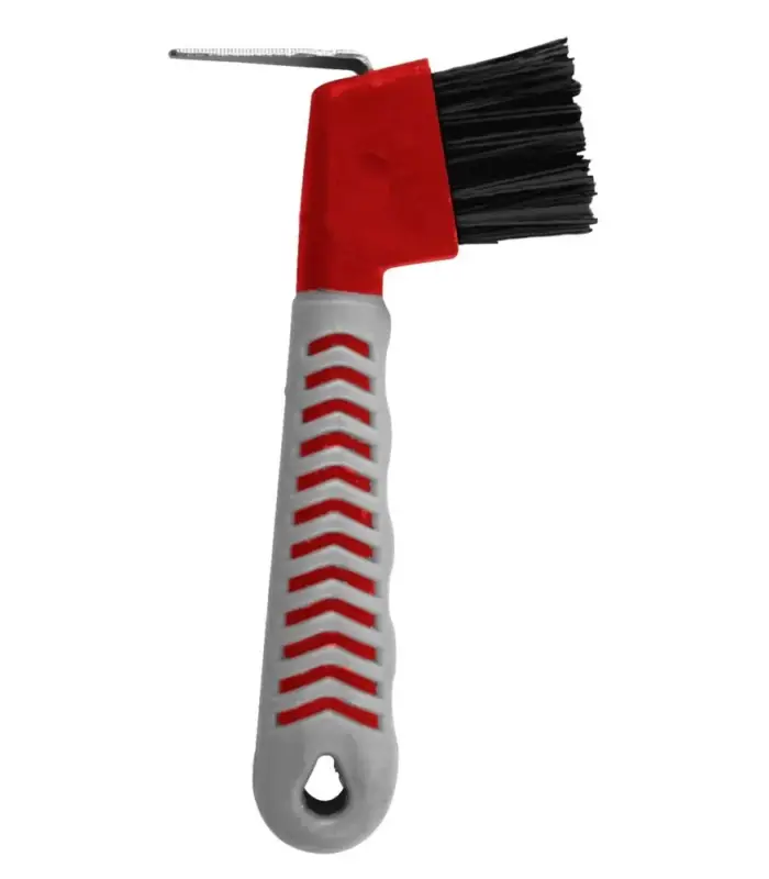 Grippy Hoof-Pick-Brush, Rot-Grau Mega-Angebot
