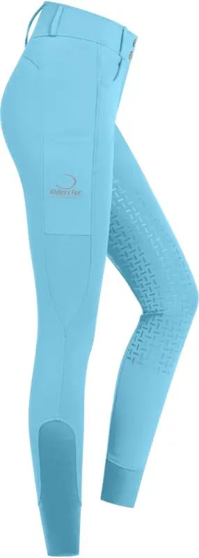 Silikonvollbesatzreithose High Waist RidersTec® High Performance für Damen, Blue Shadow Neue Ware