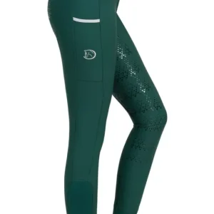 Silikonvollbesatzreithose Silver Design 2.0 für Damen, Dark Green Schneller Versand