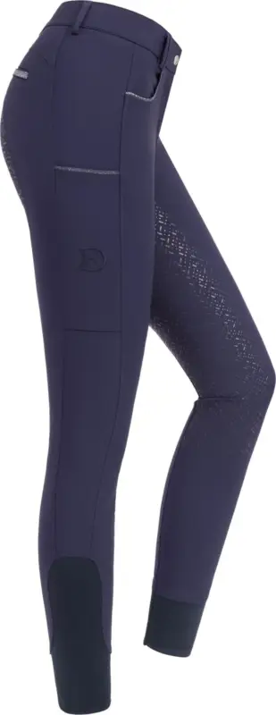 Silikonvollbesatzreithose Glitter Design 2.0 für Damen, Navy Top-Preis