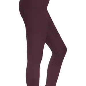 Silikonvollbesatzreithose High Waist 2.0 für Damen, Plum Aktuell