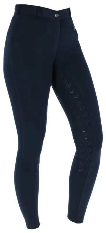 Silikonvollbesatzreithose Organomic für Damen, Navy Kostenfreie Lieferung