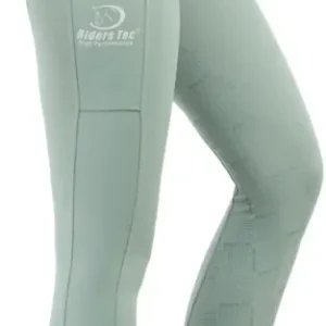 Versand Am Gleichen Tag Reitleggings RidersTec® High Performance mit Silikonvollbesatz für Damen, Slate Grey