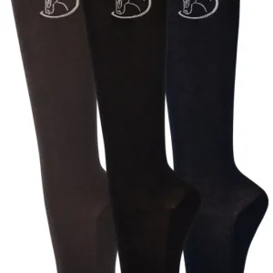Nur Für Kurze Zeit 3er Set Reitstrümpfe Basic Silver Edition, Dark Grey-Black-Navy