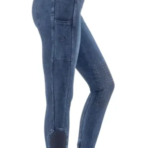 Günstig Jeansreithose mit Silikonkniebesatz für Damen, Dark Blue