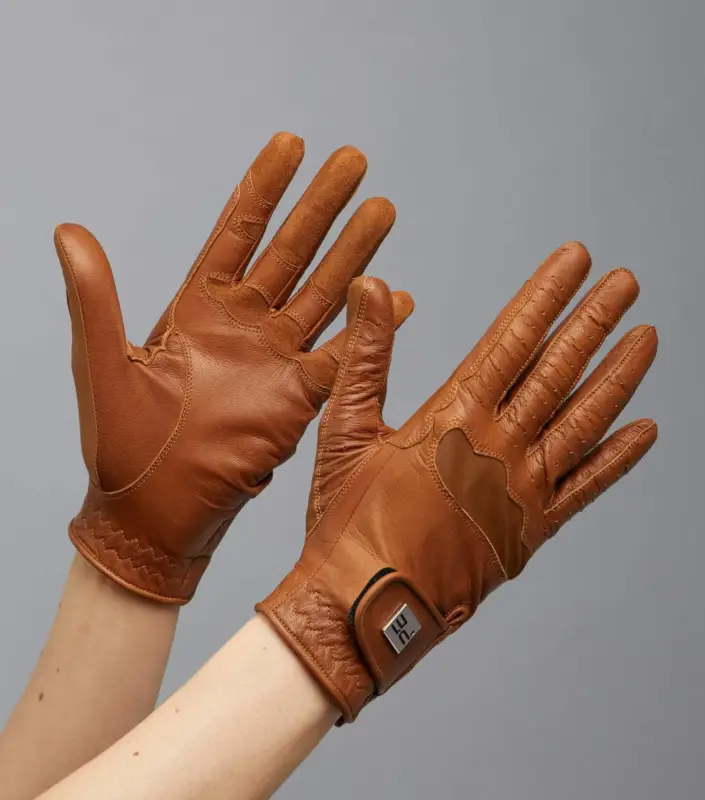 Reithandschuhe Mizar für Damen, Tan Top-Angebot