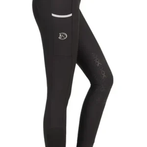 Silikonkniebesatzreithose Silver Design 2.0 für Damen, Black Knallerangebot