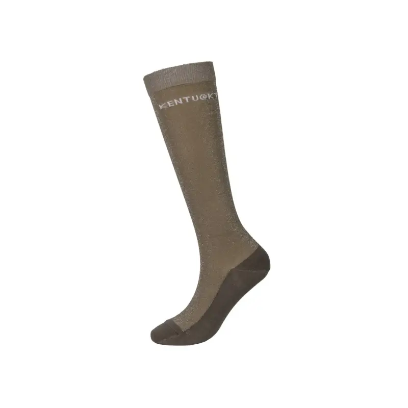 Bestpreis Reitsocken Glitzer, Beige