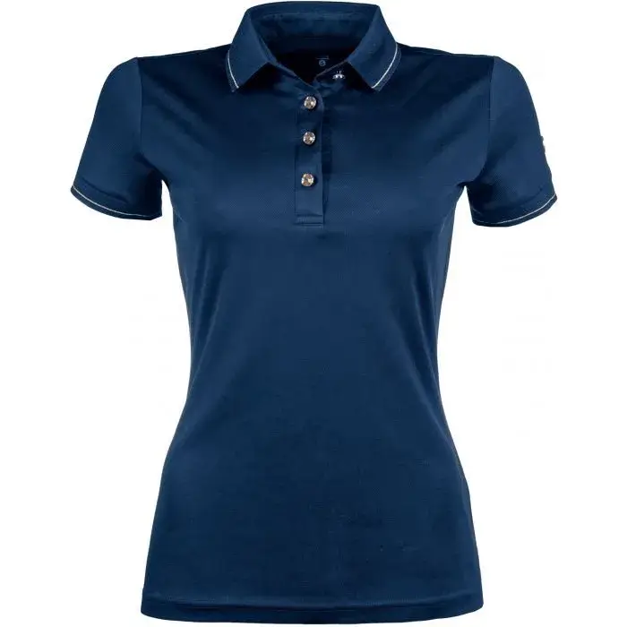 Poloshirt Rosegold Glamour Style für Damen, Dunkelblau-Rosegold Top-Seller