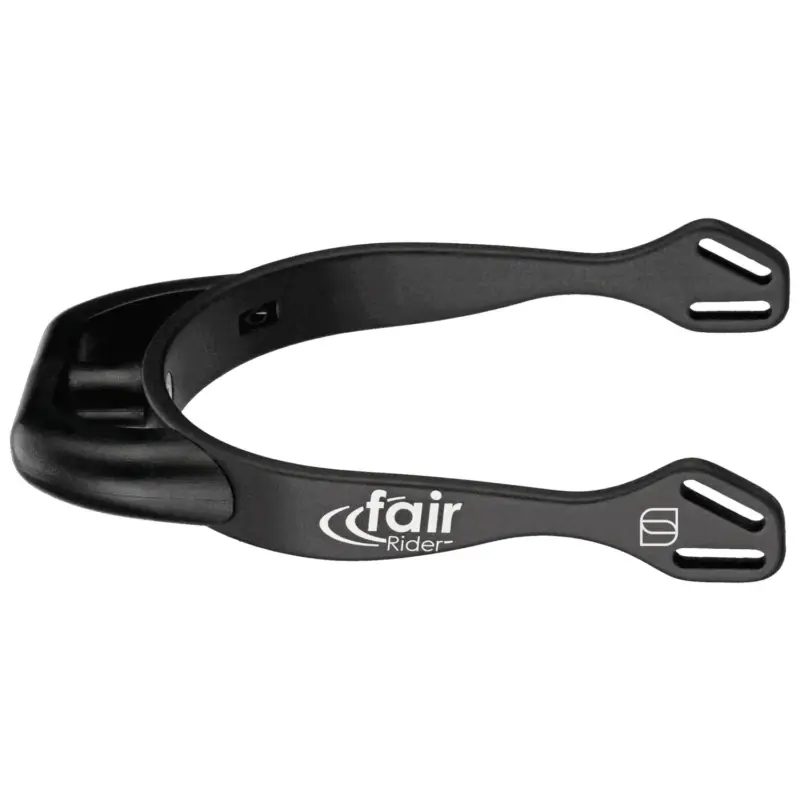 fairRider Sporen - Aluminium schwarz, Hals 20mm schwarz rund abgeflacht, Schwarz Solange Der Vorrat Reicht