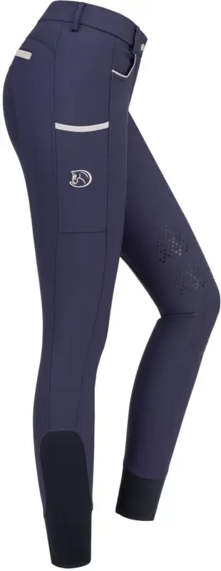 Markenprodukt Silikonkniebesatzreithose Silver Design 2.0 für Damen, Navy
