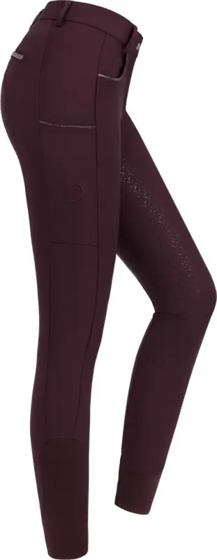 Silikonvollbesatzreithose Glitter Design 2.0 für Damen, Plum Bestpreis