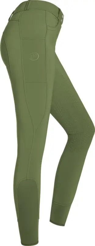 Sale Silikonvollbesatzreithose Comfort Design für Damen, Duck Green