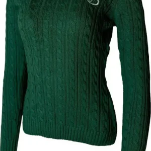 Strickpullover V-Ausschnitt für Damen, Rain Forest Preis Gesenkt