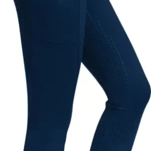 Kostenloser Rückversand Winterreitleggings All-Season recycelt mit Silikonvollbesatz für Damen, Navy