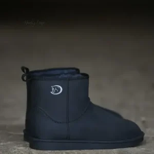 Kostenloser Rückversand Gefütterte Gummi-Winterboots Low für Damen, Schwarz