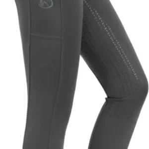Winterreithose All-Season Classic Design recycelt mit Silikonvollbesatz für Damen, Dark Grey Sonderaktion