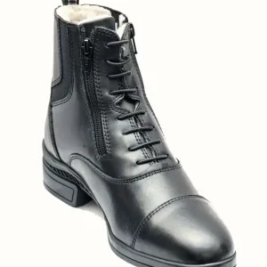 Leder Winterstiefelette für Damen, Black Angebot