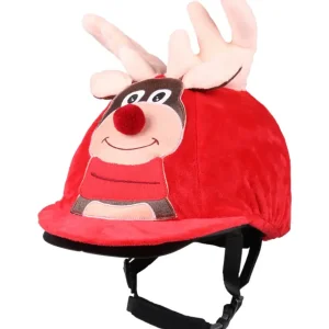 Beliebt QHP Reithelm-Überzug Weihnachten Rudolph