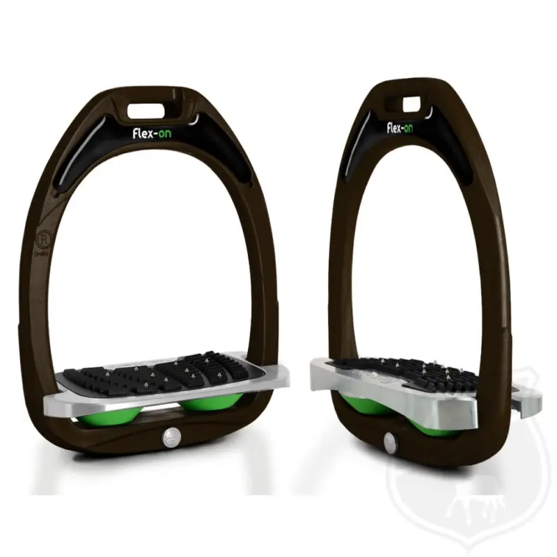 Jetzt Bestellen Flex-on Steigbügel Green Composite Line - Braun / Shock Absorber Grün