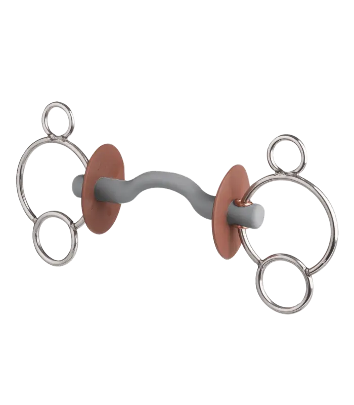 Neuheit beris 3-Ring Gebiss mit Zungenbogenstange