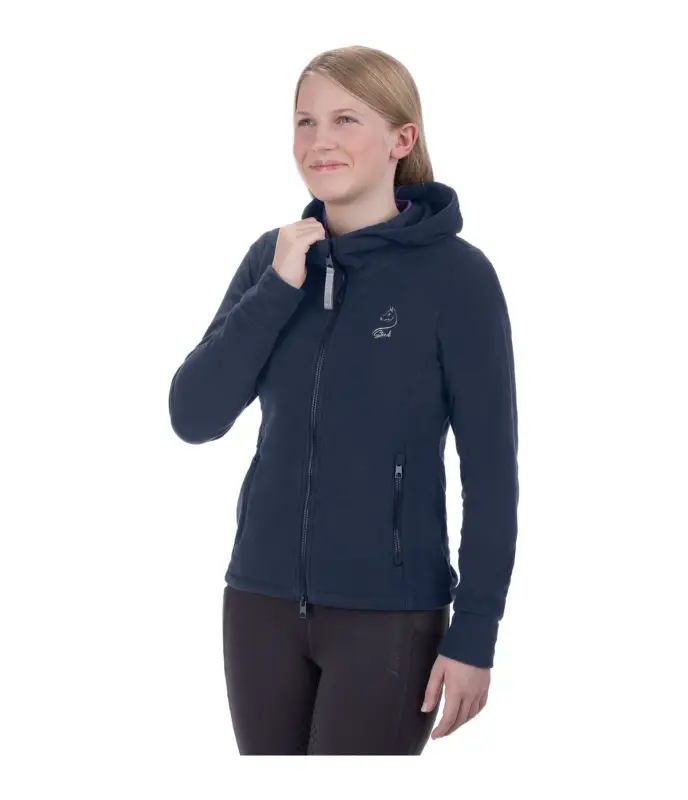 Kinder-Kapuzen-Fleecejacke Cadie Echt
