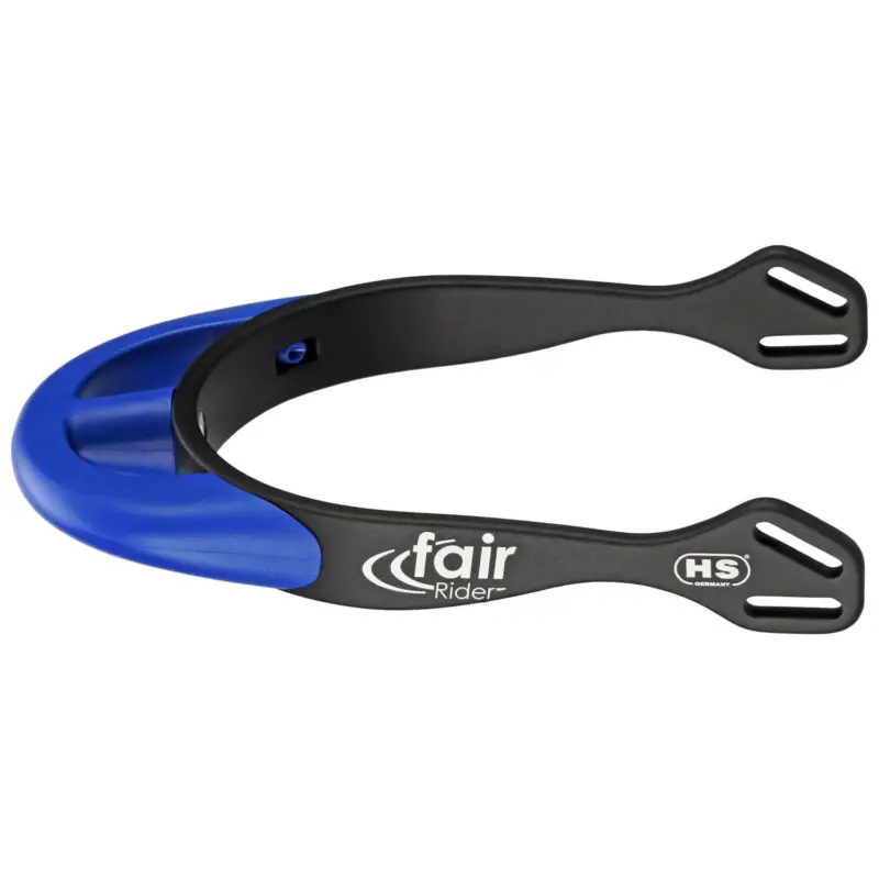 Kostenloser Rückversand Sprenger fairRider Sporen Aluminium blau dünn abgerundet - schwarz, 25 mm