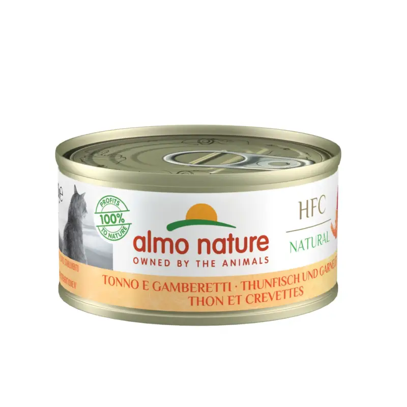 Mega-Angebot Almo nature HFC Natural Nassfutter Katze Thunfisch und Garnelen 24x70 g