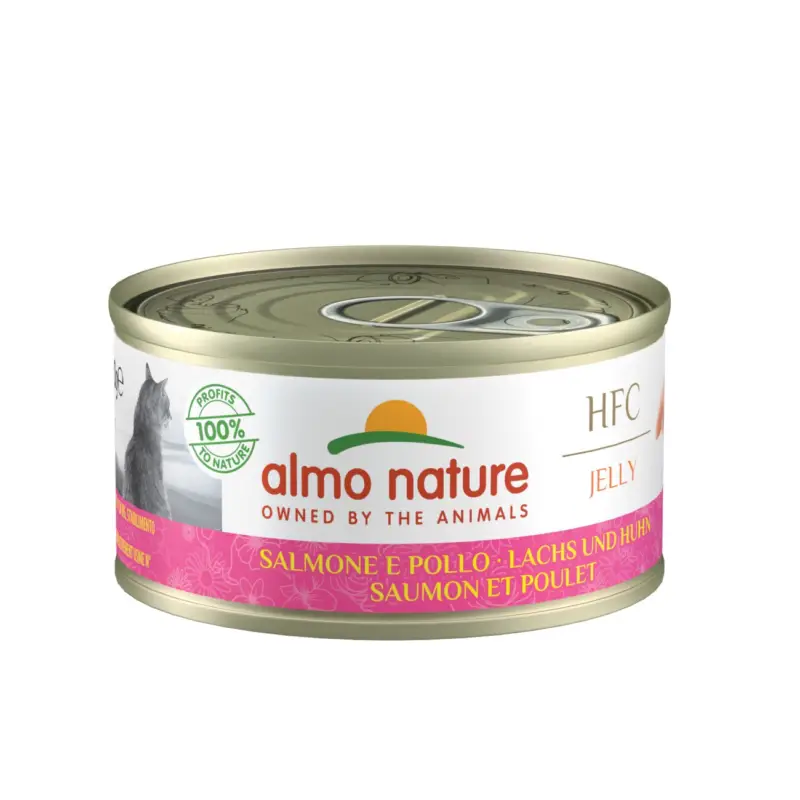 Preiswert Almo nature HFC Jelly Lachs und Huhn 24x70 g