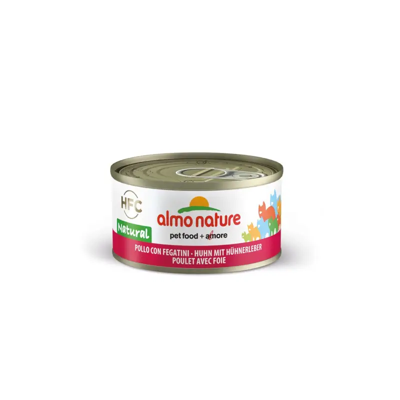 Almo nature HFC Natural Nassfutter Katze Huhn und Leber 24x70 g Finale Aktion