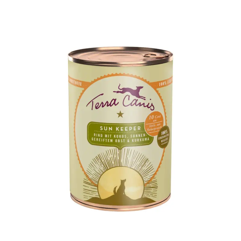 Mega-Angebot Terra Canis Sun Keeper Rind mit Kokos, sonnengereiftem Obst 6x400g